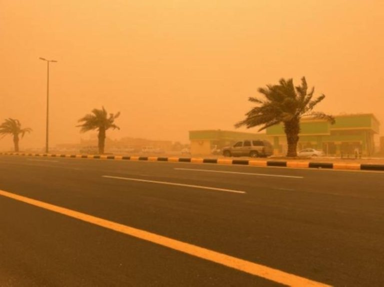 عوالق ترابية تسيطر على الباحة