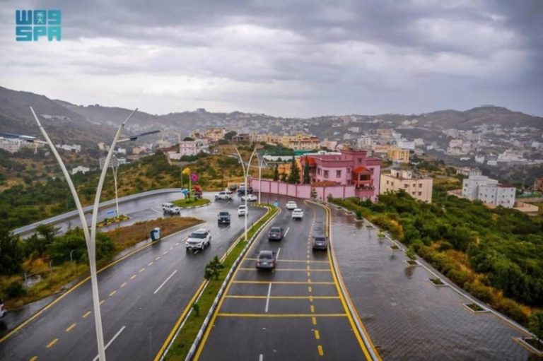 أمطار متوسطة وأتربة مثارة تضرب منطقة الباحة