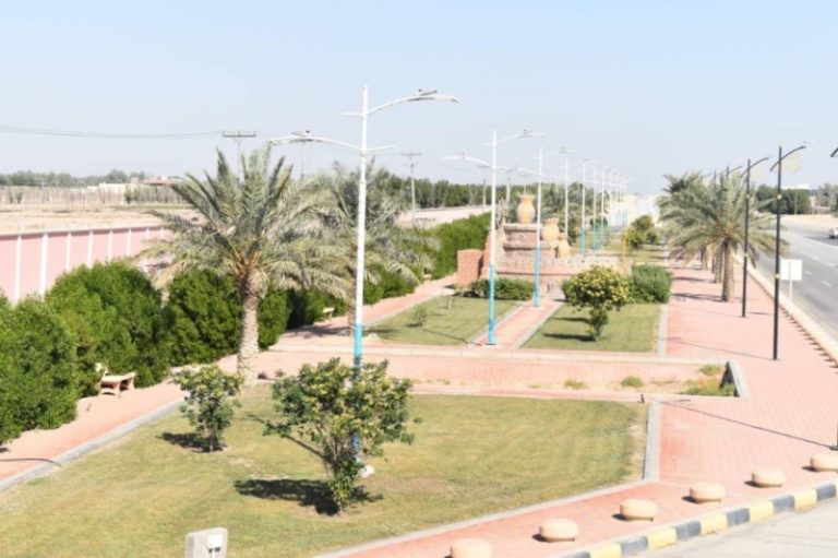 صيانة المسطحات الخضراء مستمرة في بلدية مليجة