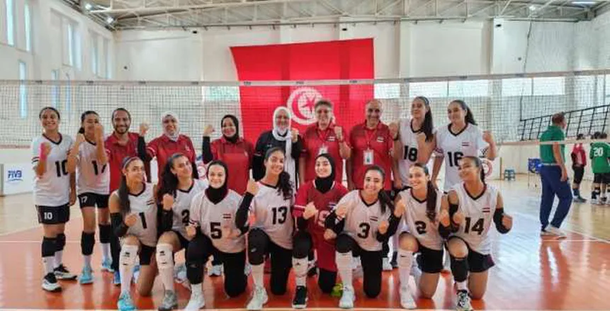 ناشئات مصر للكرة الطائرة يفوزن على الجزائر في بطولة إفريقيا بتونس