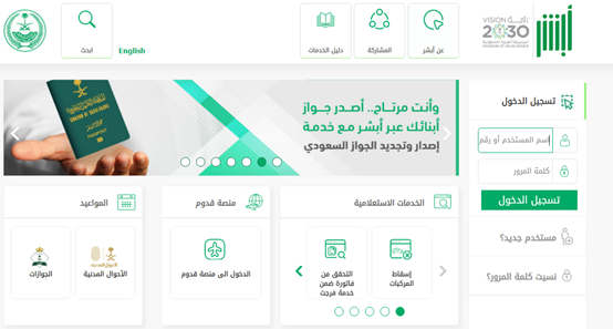 طريقة تجديد جواز السفر الكترونيا عبر ابشر