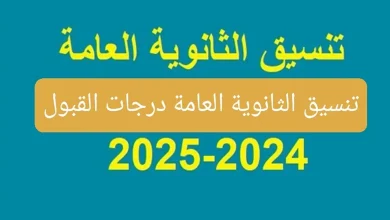 تنسيق الثانوية العامة في سوهاج