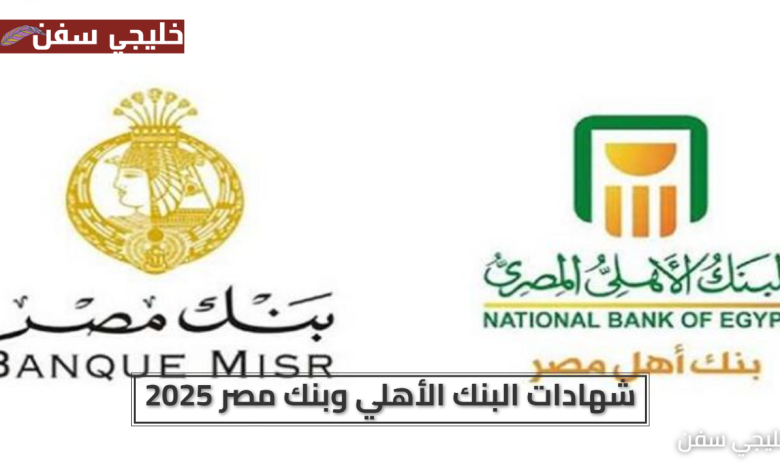 «فرصة ذهبية» أعلى عائد في شهادات البنك الأهلي وبنك مصر 2025 خيارات تناسب الجميع
