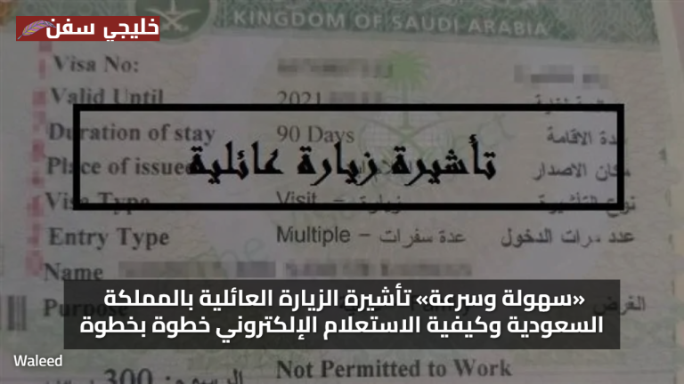 «سهولة وسرعة» تأشيرة الزيارة العائلية بالمملكة السعودية وكيفية الاستعلام الإلكتروني خطوة بخطوة