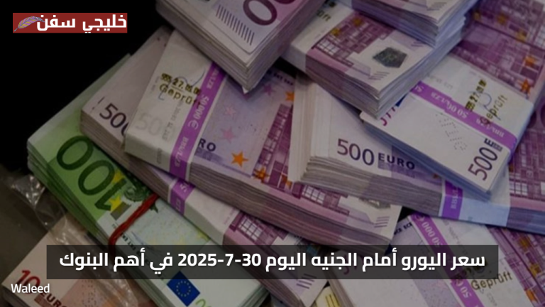 «دقيقة ومباشرة» سعر اليورو أمام الجنيه اليوم 30-7-2025 في أهم البنوك