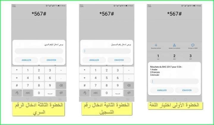 نتائج البكالوريا عبر SMS
