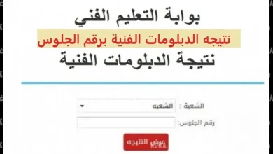 نتائج الدبلومات الفنية