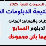 نتيجة دبلوم الصنايع 2025