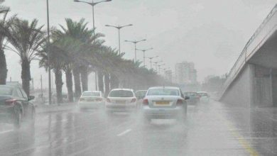 أمطار ورياح نشطة تضرب منطقة نجران