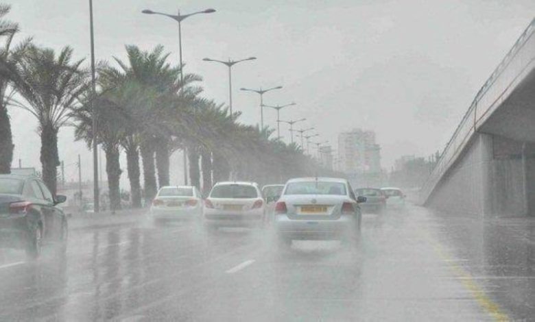 أمطار ورياح نشطة تضرب منطقة نجران