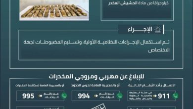 إحباط تهريب 26 كيلوجرامًا من الحشيش المخدر على يد حرس الحدود في "الوجه"