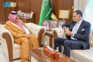 استقبال أمير حائل سفير الاتحاد الأوروبي لدى المملكة