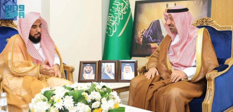 استقبال إمام المسجد الحرام في نجران