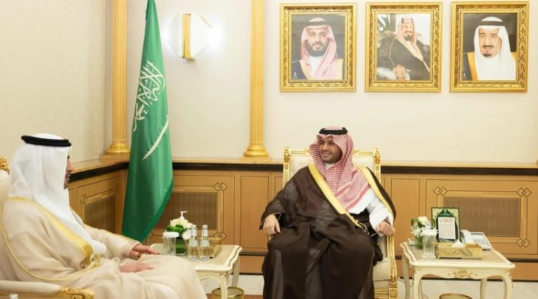 استقبال الأمير تركي بن محمد بن فهد لسفير الإمارات في المملكة