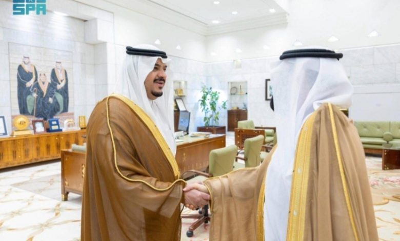 استقبال نائب أمير الرياض لمحافظ الهيئة العامة لعقارات الدولة