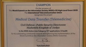 الدفاع المدني يتوج بجائزة القمة العالمية لمجتمع المعلومات لمشروع التيلي ميدسن