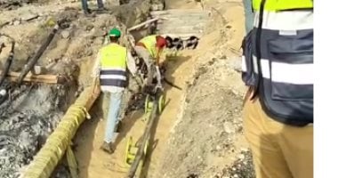 الكابلات الجديدة بمحطة جزيرة الذهب تمتد لكيلو و886 مترًا