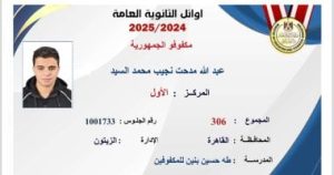 تتويج للطالب المكفوف: ختم القرآن يزين تفوقه في الثانوية العامة – اليوم السابع