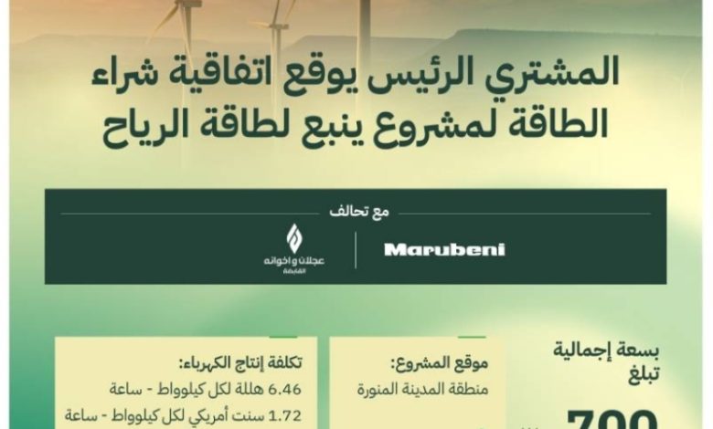 توقيع اتفاقية لشراء الطاقة بقيمة 1.7 مليار دولار لتعزيز الاستدامة والتنمية الاقتصادية.