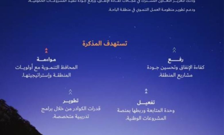 توقيع مذكرة تفاهم بين استراتيجي الباحة وكفاءة الإنفاق لتحسين جودة تنفيذ المشاريع.