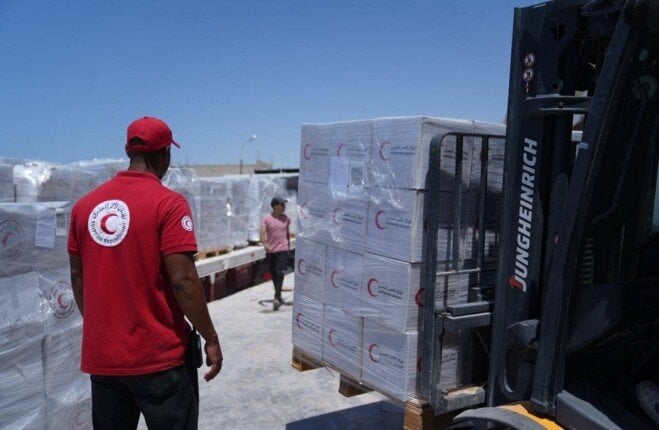جهود الهلال الأحمر مستمرة لدعم غزة بمساعدات إنسانية