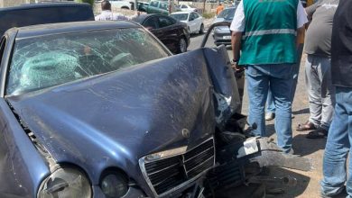 حادث تصادم يسفر عن إصابتين على طريق وادي الشجرة في السلط