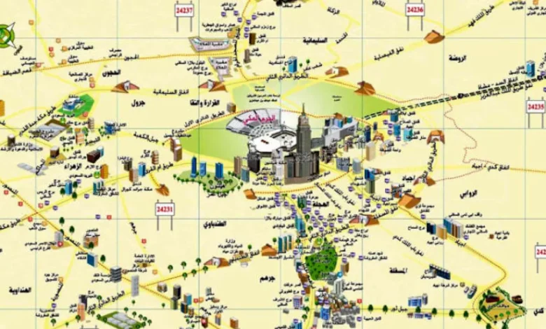 خريطة مكة المكرمة الذكية 1447