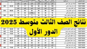 نتائج الثالث المتوسط الدور الأول 2025 واختصارات النجاح على موقع نتائجنا أمل جديد للمستقبل