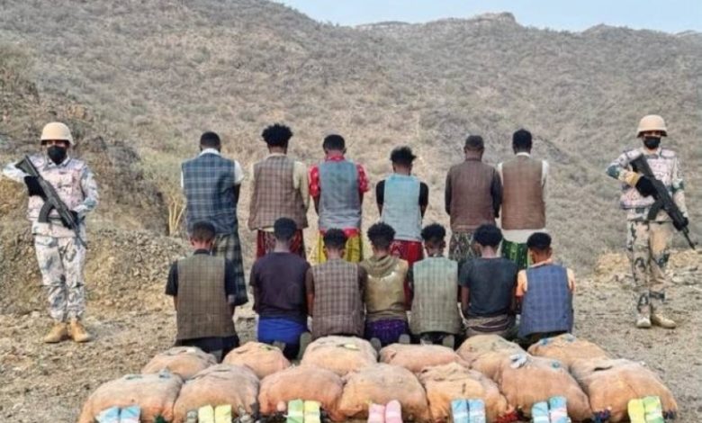 ضبط 13 مهربًا بحوزتهم 169 كجم من القات في "الربوعة"  
اعتقال 13 شخصًا بتهمة تهريب 169 كجم من القات في "الربوعة"  
الحملة الأمنية تقبض على 13 مخالفًا خلال تهريب 169 كجم من القات ب"الربوعة"  
الأجهزة الأمنية تتصدى لتهريب 169 كجم من القات وتلقي القبض على 13 شخصًا في "الربوعة"