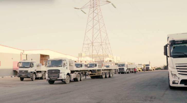 قافلة مساعدات تُرسل من الهيئة الخيرية الهاشمية إلى "المطبخ المركزي العالمي" في شمال قطاع غزة