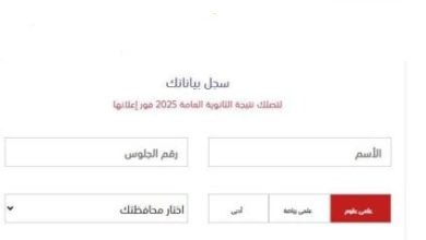 نتائج الثانوية العامة 2025 متاحة الآن برابط مباشر طوال الأسبوع