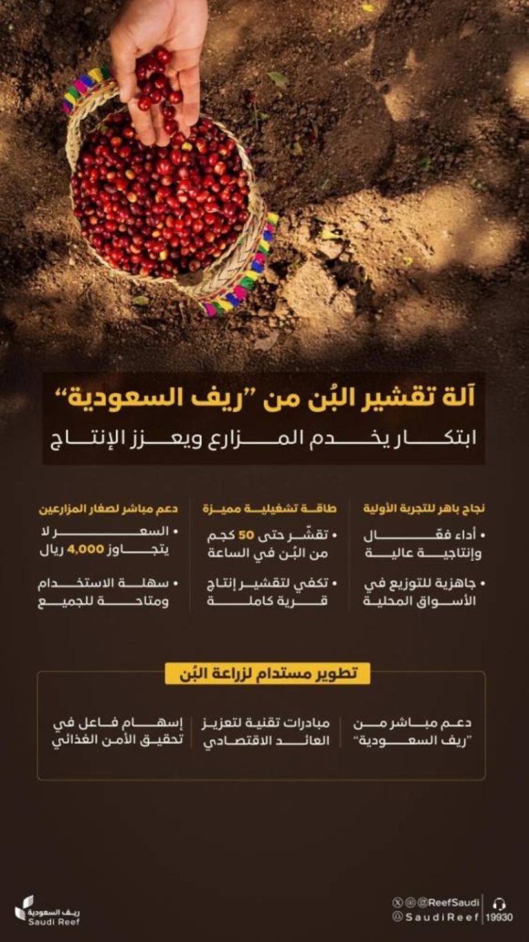 نجاح تجربة تقشير البُن في ريف السعودية وبدء توفير المعدات للمزارعين قريباً