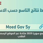 بشرى سارة: نتائج التاسع 2025 سوريا ظهرت الآن عبر موقع الوزارة الرسمي بسهولة تامة