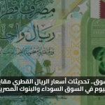 هدوء السوق.. تحديثات سعر الريال القطري مقابل الجنيه اليوم في السوق السوداء والبنوك المصرية