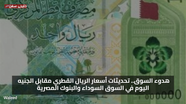 هدوء السوق.. تحديثات سعر الريال القطري مقابل الجنيه اليوم في السوق السوداء والبنوك المصرية
