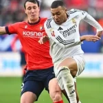 شباك أوساسونا تغلق أبوابها أباب الملكي .. نهاية الشوط الأول من مباراة مدريد وأوساسونا
