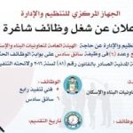 التنظيم والإدارة يعلن عن 11 وظيفة جديدة لفنيين وسائقين بهيئة التعاونيات