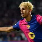 الشوط الأول|برشلونة يتقدم على رايو فاليكانو بهدف يامال
