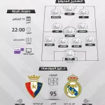 موعد مباراة ريال مدريد أمام أوساسونا في الليجا .. والتشكيل المتوقع