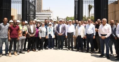 تفقد وزاري لمشروع إحياء حديقة الأزبكية في القاهرة