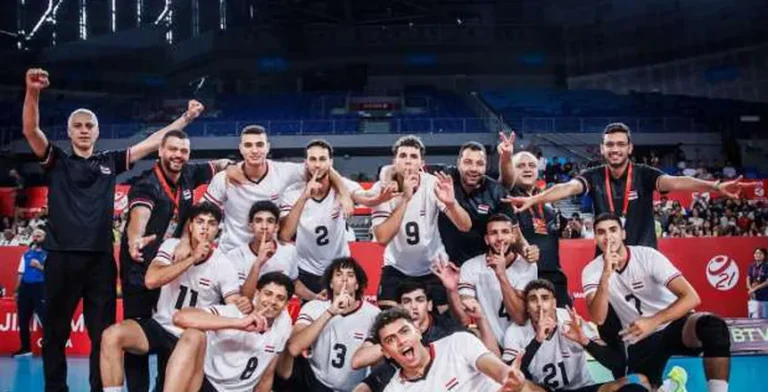 شباب الفراعنة يهزمون تركيا في مونديال الكرة الطائرة بالصين