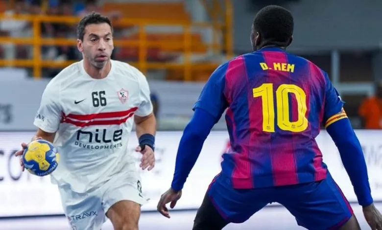 مباراة الزمالك والشارقة كرة اليد