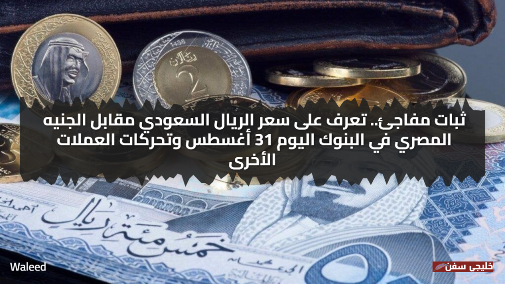 ثبات مفاجئ.. تعرف على سعر الريال السعودي مقابل الجنيه المصري في البنوك اليوم 31 أغسطس وتحركات العملات الأخرى