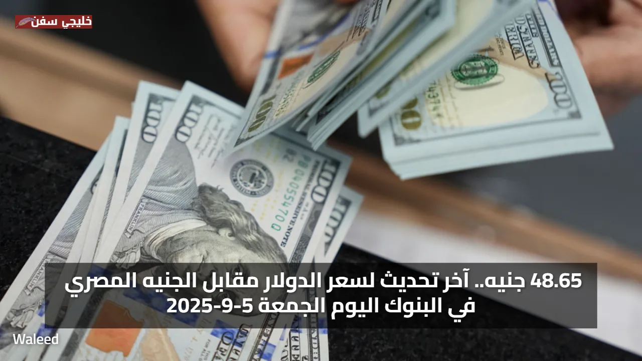 48.65 جنيه.. آخر تحديث سعر الدولار مقابل الجنيه المصري في البنوك اليوم الجمعة 5-9-2025