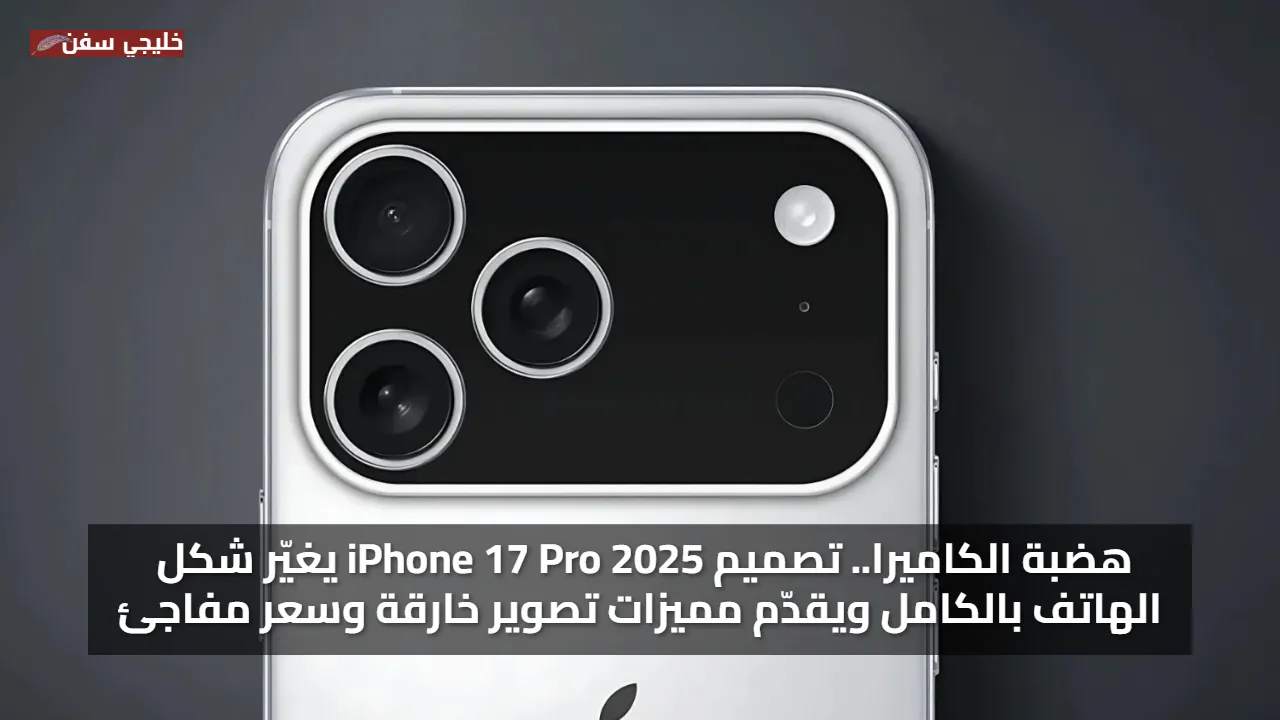 هضبة الكاميرا.. تصميم iPhone 17 Pro 2025 يغيّر شكل الهاتف بالكامل ويقدّم مميزات تصوير خارقة وسعر مفاجئ