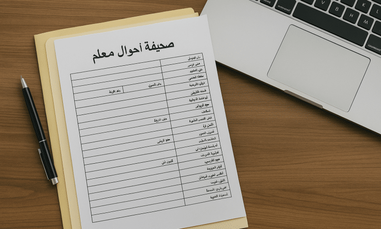 صحيفة أحوال معلم 2025