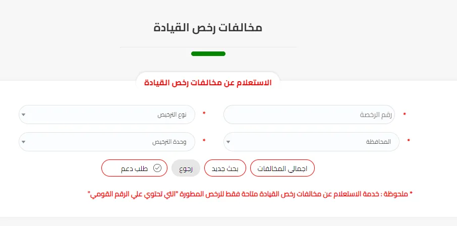 التظلم على مخالفات المرور