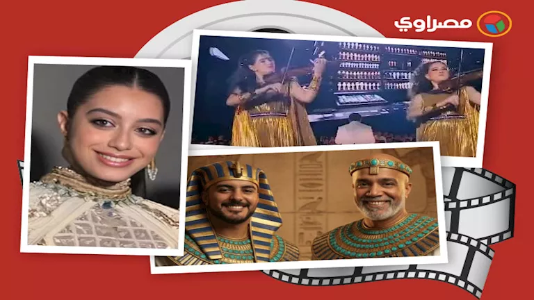 حدث بالفن| سليمان عيد بالزي الفرعوني وحفيدتا عبدالرحمن أبوزهرة تشاركان